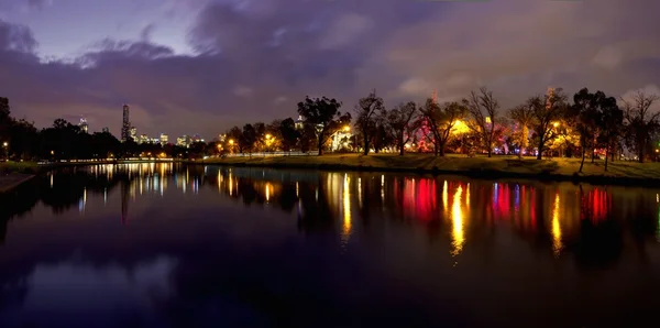 Melbourne and the yarra river — Stock Photo, Image