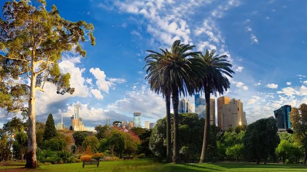 Melbourne and its gardens — Stock Photo, Image