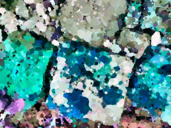 Kolor Pędzel Pociągnięcia Abstrakcji Tło Olej Akrylowy Zielony Fioletowy Niebieski — Zdjęcie stockowe