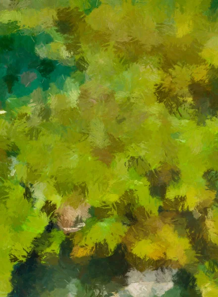 Background Different Shades Green Stylized Acrylic Crayons — Foto de Stock
