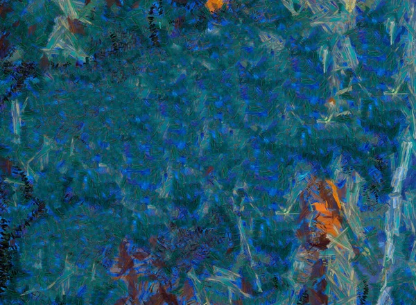 Rauen Hintergrund Mit Pinselstrichen Grün Blauen Farben Grunge Helle Fantasie — Stockfoto