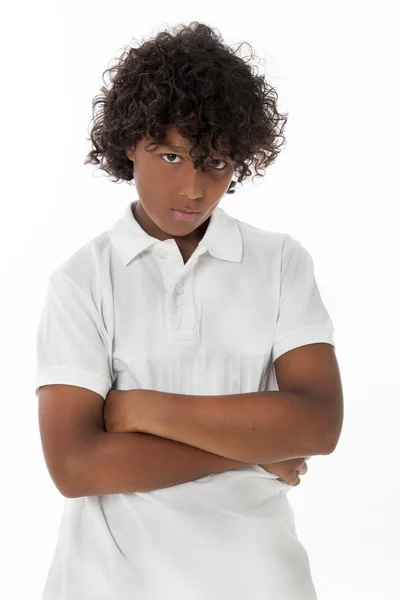 Angry-bored boy — Stock Photo, Image