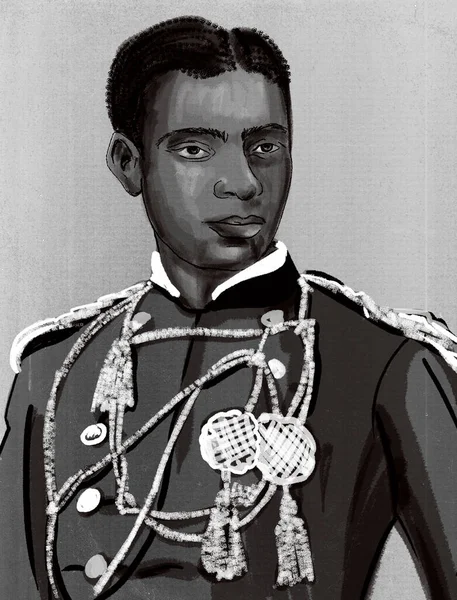 奥斯辛 菲利普 Henry Ossian Flipper 是一名美国士兵 工程师 前奴隶 1877年 第一位从西点军校毕业的非裔美国人 — 图库照片