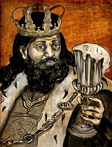 Traunstein Gambrinus Legendární Král Považovaný Vynálezce Vaření Piva — Stock fotografie
