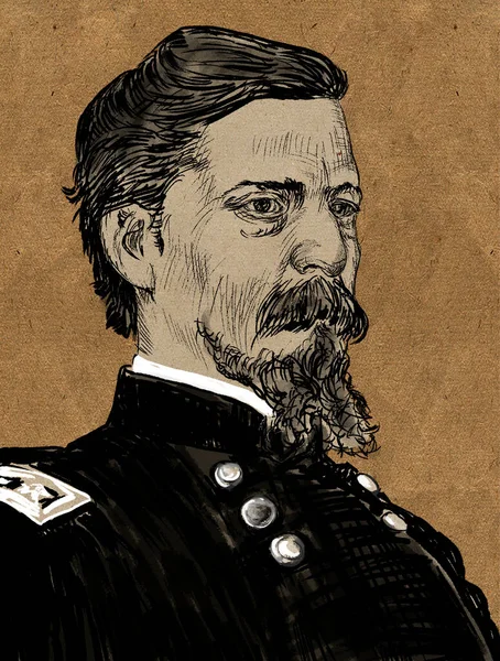 Winfield Scott Hancock General União Durante Guerra Civil Americana — Fotografia de Stock