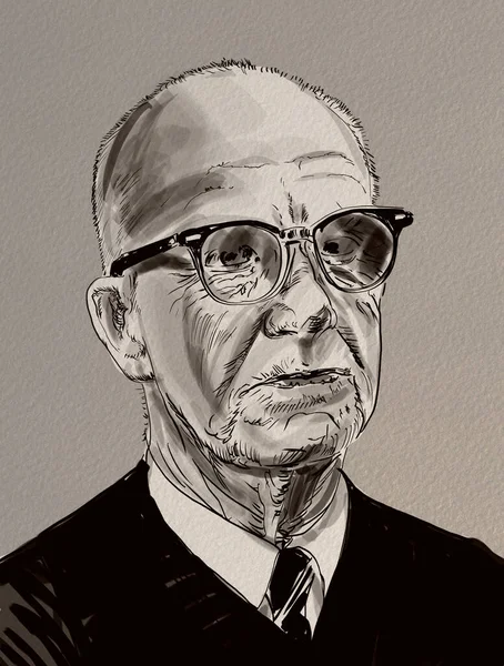 Richard Buckminster Fuller 1895 Foi Arquiteto Americano Teórico Sistemas Autor — Fotografia de Stock
