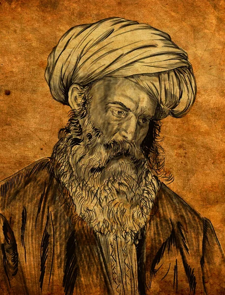 アラブのムスリム学者アブー ハサン ハイサム 英語版 は西はアルハーン 英語版 またはアルハゼン 英語版 として知られる — ストック写真
