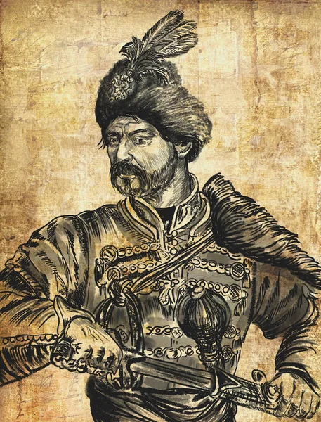 Ivan Bohun Bogun Ukrainian Military Statesman Cossack General Khmelnytsky — Stock Photo, Image