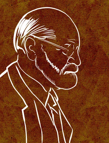 Sigmund Freud Föddes 1856 Österrikisk Psykolog Psykoanalytiker Psykiater Och Neurolog — Stockfoto