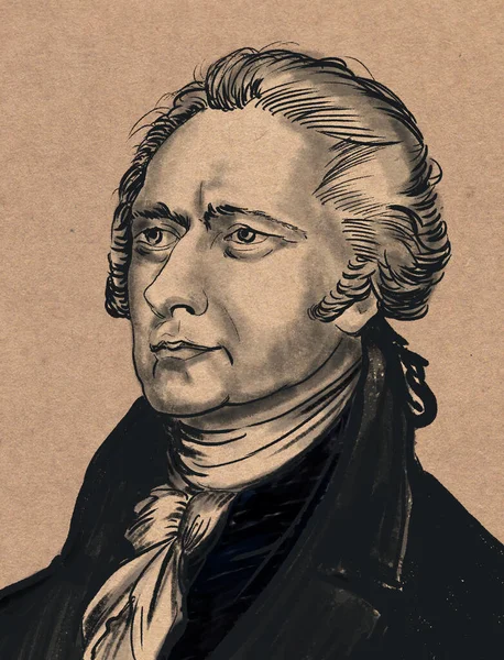 Alexander Hamilton Americký Státník Politik Právník Ekonom Bankéř Voják Jeden — Stock fotografie