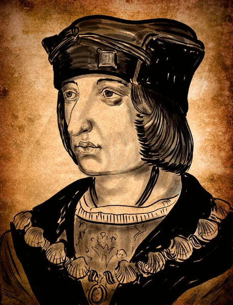 Карл Viii Королём Франции 1483 Года Своей Смерти 1498 Году — стоковое фото