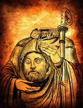 Aziz Denis, üçüncü yüzyılda Paris 'in ilk piskoposu ve Fransa' nın koruyucu azizi St. Denis Bazilikası 'nın bulunduğu yere gömüldü..