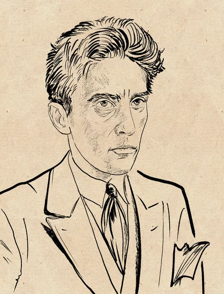 科克托 Jean Cocteau 1889年 1963年 是一位法国诗人 艺术家和电影制片人 — 图库照片