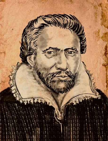 Benjamin Jonson June 1572 August 1637 English Playwright Poet — Stock Fotó