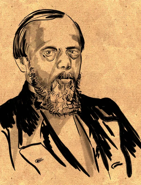 Fyodor Dostoevsky Russian Writer Thinker Philosopher Publicist — Stock Photo, Image