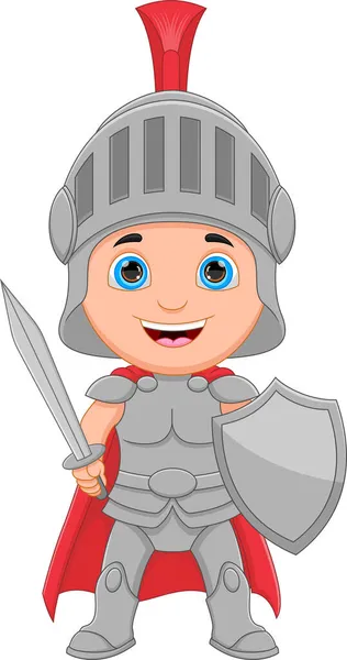 古代ローマの兵士の服を着た少年 — ストックベクタ