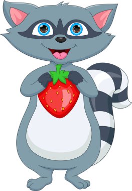 Çilekli tatlı rakun çizgi filmi.