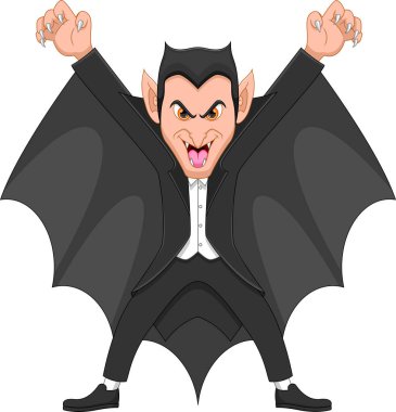 cartoon dracula vampire man