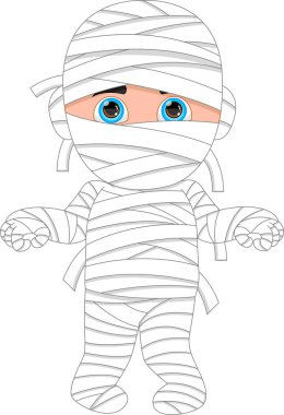 cute little boy in mummy costume