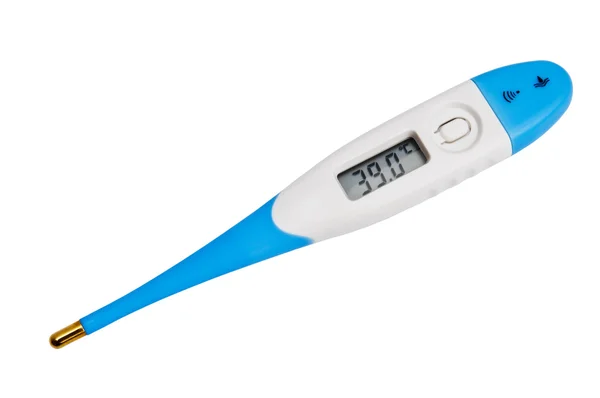 Thermometer auf weißem Hintergrund — Stockfoto