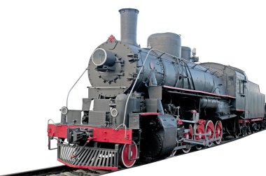 beyaz zemin üzerinde tarihi tren