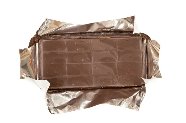 Chocolate in open package — Stock Photo, Image