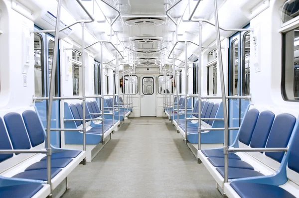 Interior del tren subterráneo — Foto de Stock