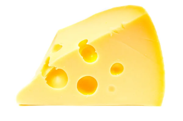 Pieza de queso sobre fondo blanco —  Fotos de Stock