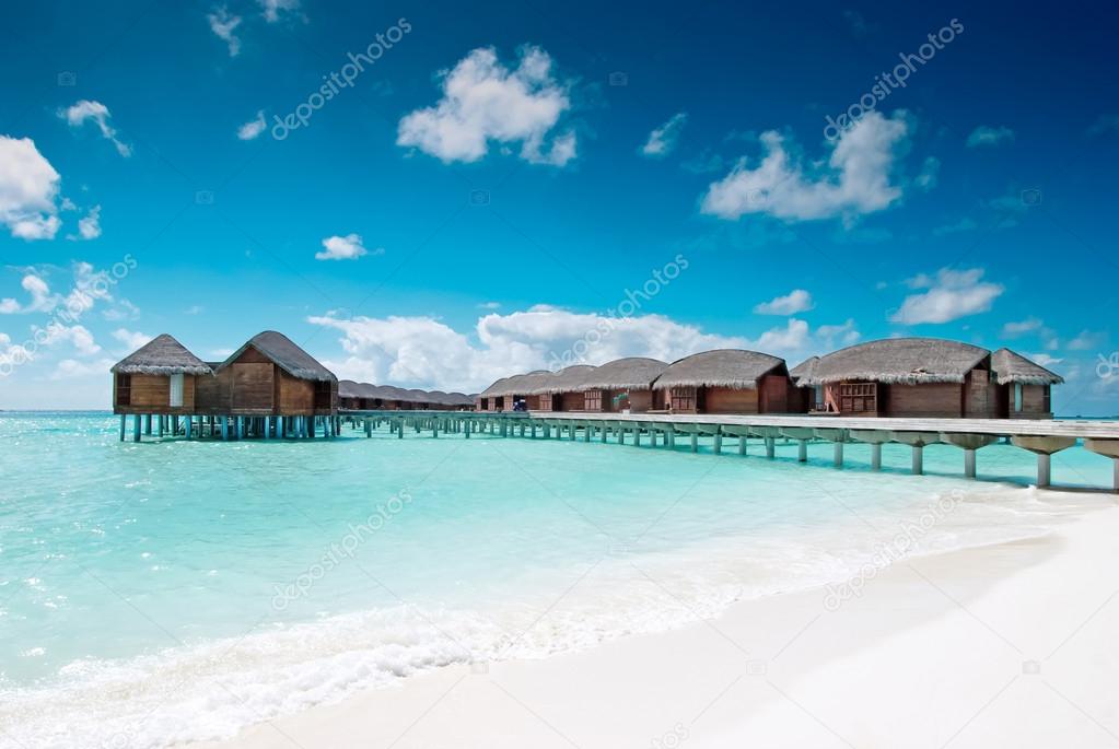 Water village in the ocean