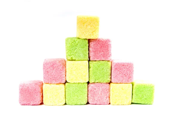 Pyramid from sugar lump — Stock Photo, Image