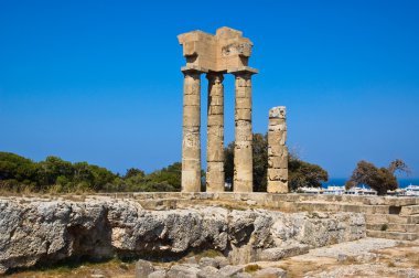 lidos, Yunanistan, antik tapınak kalıntıları