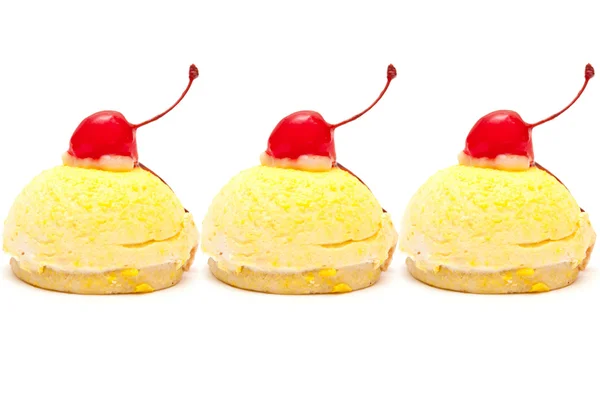 Three cakes on wite background — Stock Photo, Image