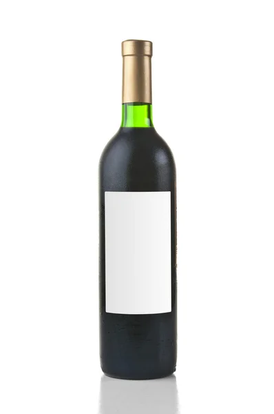 Botella de vino sobre fondo blanco — Foto de Stock