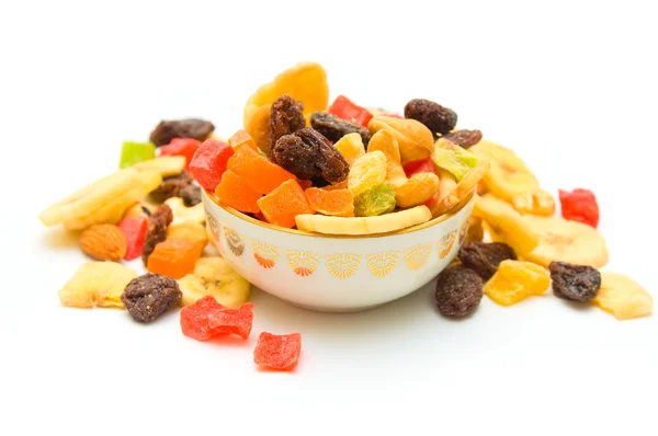 Dried fruits on isolated — Stock Photo, Image