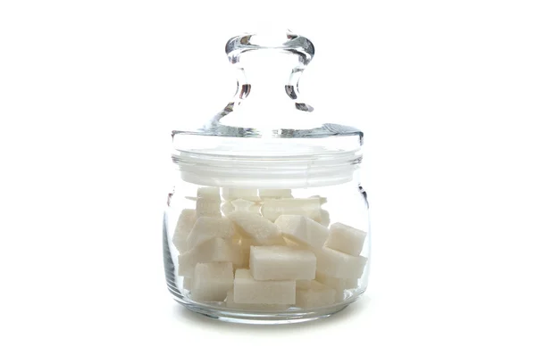 Sugar bowl on white background — Stock Photo, Image