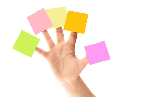 Colored note papers — Stock Photo, Image