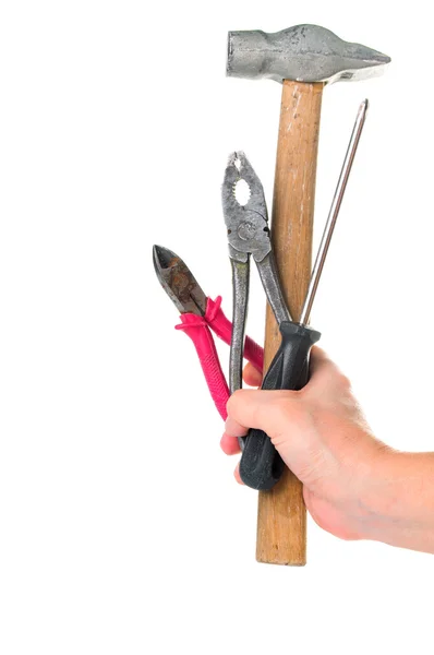 Hand holding tools — Stock Photo, Image
