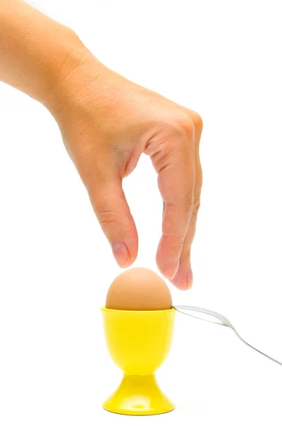 Яйцо приготовлено для еды — стоковое фото