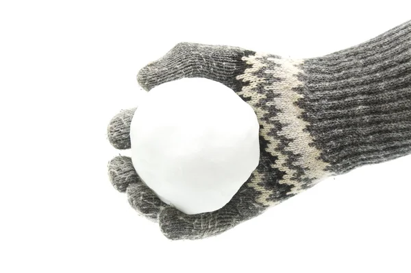 Snowball in hand — Stock Photo, Image