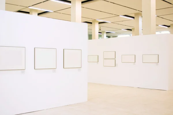 Showroom with empty frames — Stock Photo, Image