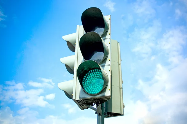 Trafficlight on sky background — Stock Photo, Image