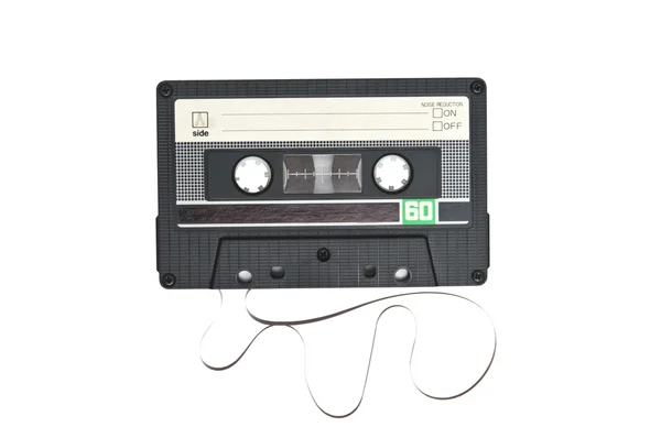 Tape cassette closeup on white background — Stock Photo, Image