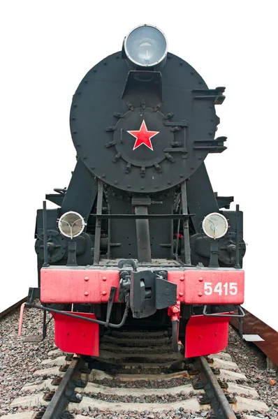 Old Soviet steam locomotive — Stock Photo, Image