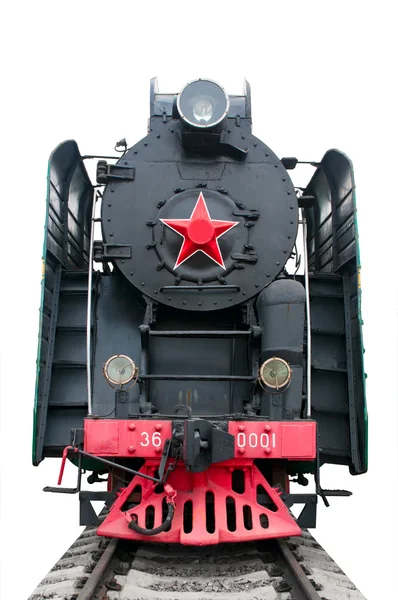 Soviet steam locomotive — Stock Photo, Image