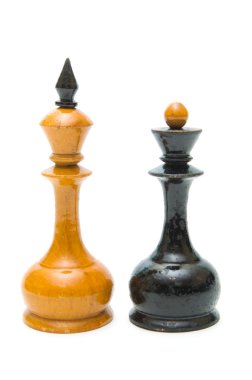 Satranç figures.king ve kraliçesi