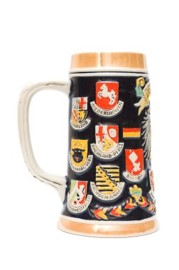 beyaz zemin üzerine Alman bira stein