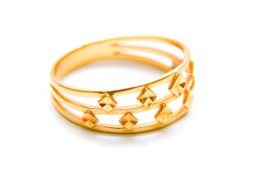 altın yüzük closeup izole üzerinde