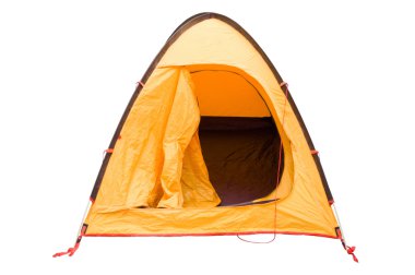 beyaz izole kamp çadırı