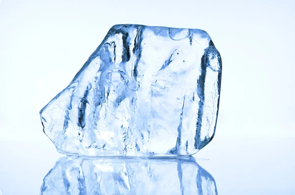 Blue ice block closeup — 图库照片