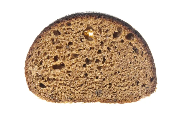 Fatia de pão de centeio closeup — Fotografia de Stock